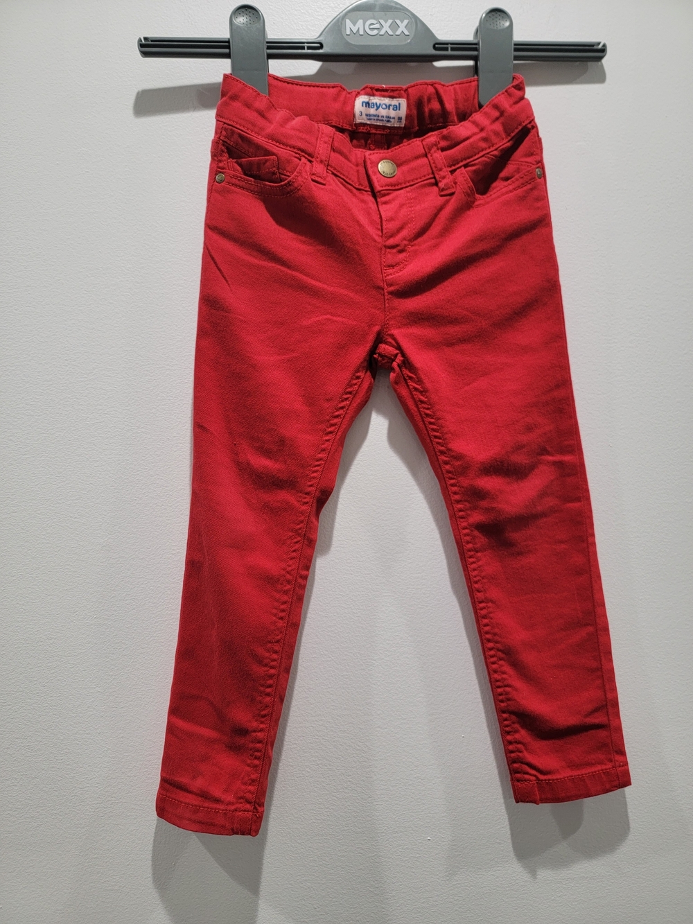 Mayoral Red Slim Jeans Size 3 Years